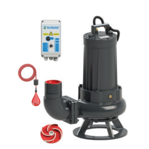 Sumak SDTV100/4 Vortex Çarklı Foseptik Dalgıç Pompa